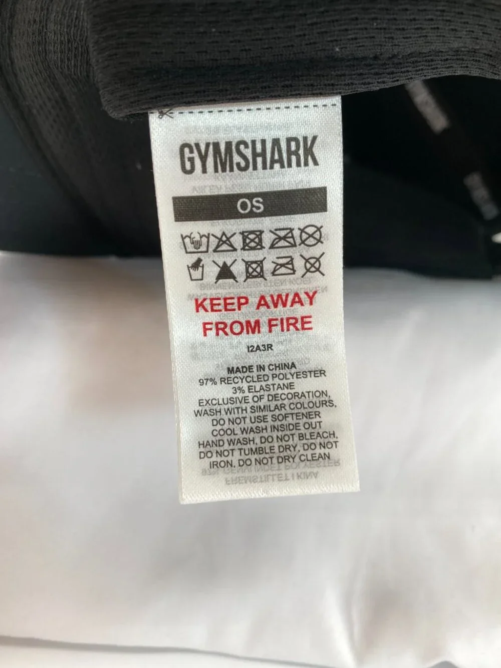 Gymshark Running Cap Black Adjustable Performance Training Hat One Size